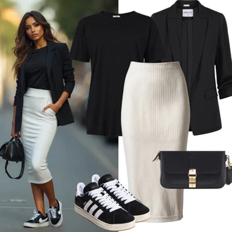 Comfort Outfit s Černá/Fialová Teniska Skate Bota/Kožené Tenisky/Úzká Teniska/Nízká Teniska Puma "Mega krásné jarní outfity"