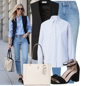 Kombinacije za ljeto Prekrasan sa Plava/Svjetloplava Jeggings/Traper Tajice/Skinny Hlače Only "Ljetna odjeća"Look: Rap, Stil, Disko, cool, Prekrasan, Old Money, Besprijekorno