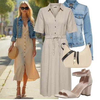 Kombinacije za ljeto Prekrasan sa Svjetloplava/Plava Kaput/Bluza Veći Broj Only "Lijepi ljetni look"Look: Rap, cool, Prekrasan, Vintage, Western, Radna odjeća