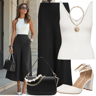 Outfit sa Krem/Bijela Majica I Top Veći Broj/Žensko donje rublje i kupaći kostimi/Kupaći Kostim Za Veću Veličinu/Bluza Veći Broj JdY "Odličan za slobodno vrijeme"