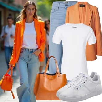 Kombinacije za posao Denim/Traper sa Svjetloplava/Plava Traperice Široke Nogavice/Formalna Košulja/Dad Traperice/Traperice s Prorezom/Mom Jean/Vrećaste Traperice/High Waist Traperice/Traperice Opuštenog Kroja/Vintage traperice/Culotte Traperice Only "Modni proljetni outfit"