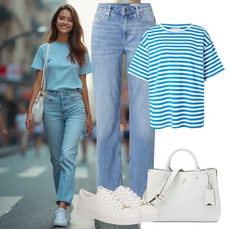Velike velikosti outfit mit Siva/Svetlo modra/Svetlo zelena/Bela Torba za čez ramo/Poslovna torba/Vrečka za prenašanje/Pisarniška torba/Satchel torba Guess "outfit za poletje"