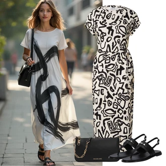 Poletne Outfiti Festival mit Črna Sandali s Paščkom/Rimski sandal/Sandala z visokim gležnjem/T-pašček-Sandal Calvin Klein "outfit za poletje"Look: Bar, Malle, Festival, 40. rojstni dan, 30. rojstni dan
