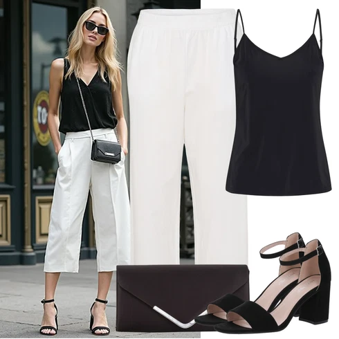 Kombinace Béžová/Khaki/Bílá/Krémová Culotte Kalhoty/3/4 Kalhoty/Navlékací Kalhoty/Plážová Kalhoty/Bavlněná Kalhoty/Lněné Kalhoty/Mušelínové kalhoty/Tradiční Kalhoty/Baggy Kalhoty Kaffe