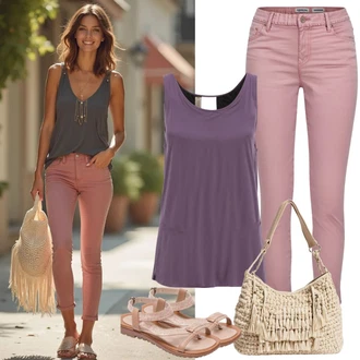 outfit mit Škrlatna/Rdeča/Roza/Bela/Rjava Kavbojke Usnjena Jakna/Motoristične Kavbojke/Kavbojke Visokega Pasu/Kavbojke z Razporkom/Kavbojka z Nizkim Pasom/Push up Kavbojke/Ozke Kavbojke/Usnjene Čevlje/Termodžinsi/Moška Usnjena Jakna DeFacto "Popolno za poletje"