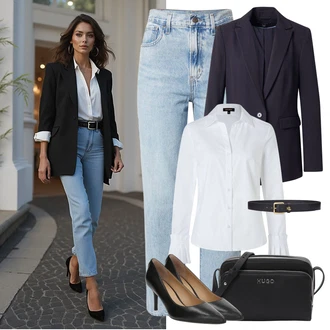 Oblazinjen outfit mit Črna/Rjava/Bela Poslovna Obutev/Udobna črpalka/Čevelj Z Visoko Peto/Visoka Peta Črpalka/Črpalka z Nizko Petom/Slingback Črpalka/Vintage Črpalka Polo Ralph Lauren "poslovni poletni videz"