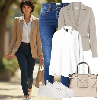 outfit mit Armani Exchange "poslovni poletni videz"