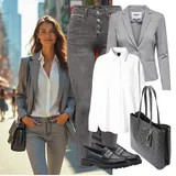 Outfity s nízkými botami na podpatku image