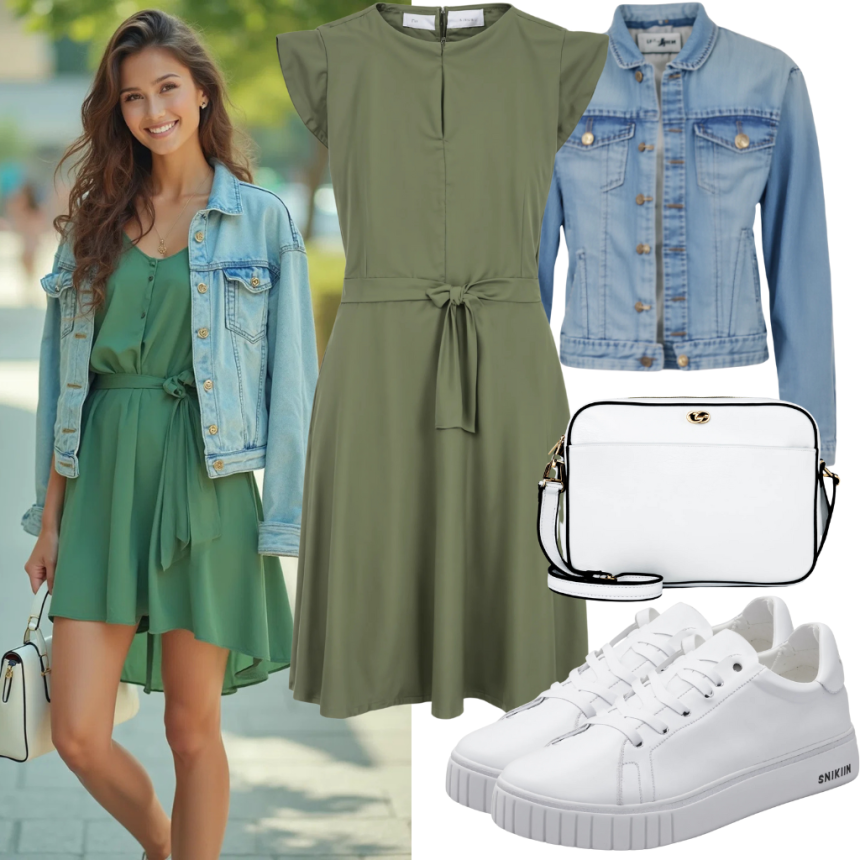 groen Jurken combineren - 100 complete stijlideeën online |  VrouwenOutfits.be