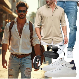 Kurz Outfit mit Unkategorisiert COOFANDY "Sommer Look für den Alltag"