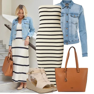 Kombinacije za ljeto Prekrasan sa Svjetloplava/Plava Kaput/Bluza Veći Broj Only "Sommer Look für den Alltag"Look: Rap, cool, Prekrasan, Vintage, Western, Radna odjeća