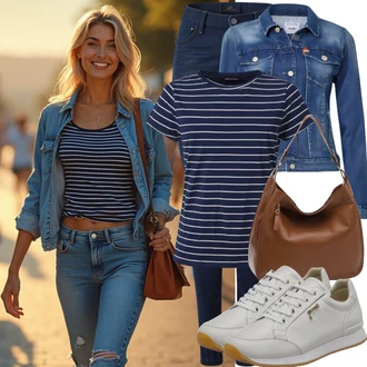 outfit mit Temno modra Kavbojke Usnjena Jakna/Kavbojke Visokega Pasu/Push up Kavbojke/Usnjene Čevlje/Termodžinsi/Zimska jakna ONLY Carmakoma "Sproščen Prosti Čas Pogled"
