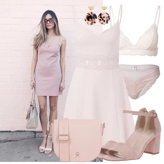 Babydoll, Stil Outfit sa Pink Haljina Sportska Odjeća/Fit & Flare Haljina/Haljina na špagete/klizačka Haljina/Haljina sa naramenicama/Haljina Na Naramenici/Haljina za Krizmu/Ljetna Haljina/Haljina a Kroj About You "Moderan outfit za slobodno vrijeme"Look: Preodjeven, sviatočné, Romantičan, Babydoll