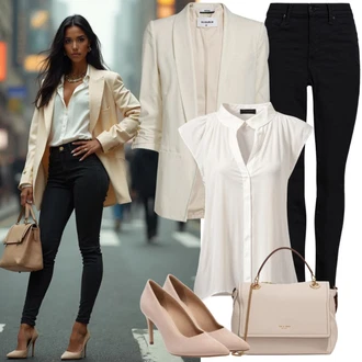 Outfit s Růžová Sandál Na Podpatku/Sandál s podpatkem/Sandál Na Širokém Podpatku/Bota Na Podpatku Call it Spring "Stylový outfit pro jaro"