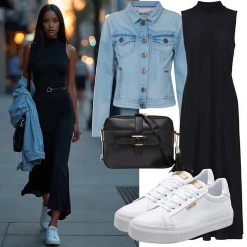 Obleke kombinirajte z Črna Mrežasta oblačila/Dolga pletena Obleka VERO MODA, Modra/Svetlo modra Denim Jakne/Vintage Jakne/Kratke Denim Jakne answear lab, Bela/Krem Superge Nizke/Platnene superge/Ozke superge/Usnjene Superge/Plato-Sneaker Hugo, Črna/Srebrna/Siva/Zelena/Rdeča Mini torbice/Torbe za čez ramo karl lagerfeld