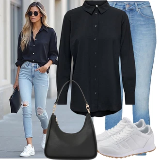 Outfit sa Narandžasta/Bijela/Smeđa/Bež/Krem sigurna cipela/Papuča/Udobna Cipela/Rupičasta Tenisica/cipela za zdravlje/Tenisica s platformom/Niska Tenisica/Tenisica Za Hodanje/Tenisice s patentnim zatvaračem sa strane Skechers "Moderan outfit za slobodno vrijeme"