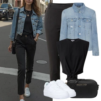 Krátká Outfit s Bílá/Modrá Teniska Skate Bota/Nízká Teniska/Teniska na platformě/Kožené Tenisky Nike Sportswear "Letní oblečení"