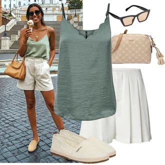 Punije Outfit sa Svjetloplava/Svjetlozelena/Zeleno/Tirkizna Majica I Top Veći Broj/Haljina Veći Broj/Bluza Veći Broj/Tunika Only "Lagani outfit"