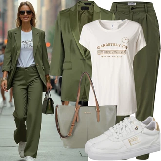Outfit sa Tamnozelena/Zeleno/Svjetlozelena Odijelo Only "Elegantan Izgled"