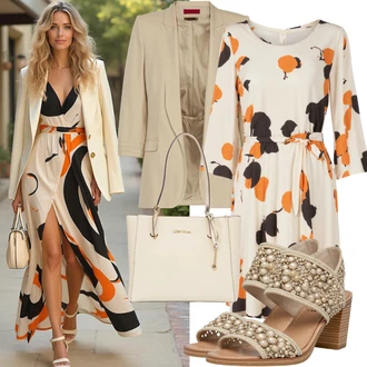 Outfit sa Bež Odijelo Pieces "Elegantna Ljetna Odjeća"