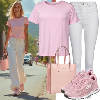 Letadlo Outfit s Růžová Skate Bota/Úzká teniska/Vintage teniska/Letní tenisky/Teniska se zapínáním na suchý zip/Nízká Teniska Adidas Originals, Růžová Taška Na Příruční Zavazadlo/Taška Na Notebook/Taška na Macbook/Taška Na Notebook/Kufr/Cestovní Taška Ucon Acrobatics "Elegantní kombinace pro volný čas"