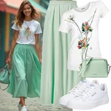 Kombinovat midi sukně image