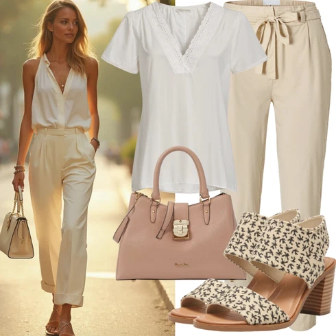 Kombinace Hnědá/Béžová/Khaki Kalhoty Manšestrové Lacláč/Paperbag Kalhoty/Kalhoty s Vysokým Pasem influencer