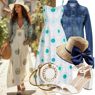 Old Money Outfit sa Bijela/Bež/Kaki/Zlatni Mala Torbica/Pojasna torbica/Torbica/Torba preko ramena/Torba za rame/Torbica za telefon/Torbica/Torba Za Preko Ramena About You "Idealno za ljeto"Look: Stil, klasický, Prekrasan, Šik, sviatočné, Burleska, cool, Old Money, Elegantan, Chic, Disko