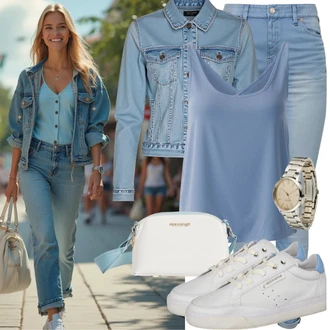 Šik Outfit s Bílá/Krémová Nízká Teniska/Kožené Tenisky/Letní Tenisky/Teniska na platformě/Úzká Teniska Kazar "Krásný Letní Vzhled"Look: Estetika, Bad Taste, Ležérní, Šik, Klasické, Lak, Skater, Sportovní, Unisex
