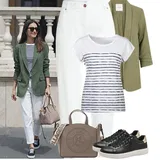 Bílé Only Slouchy Džíny Outfity image