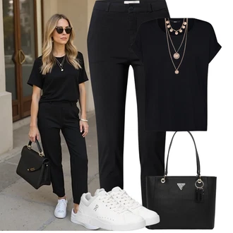 Letadlo Outfit s Bílá/Krémová Úzká teniska/Nízká Teniska/Skate Bota/Kožené tenisky ON "Letní outfity"
