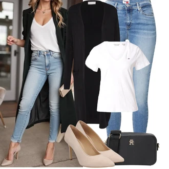 50. rođendan Gost Outfit sa Crna Duži Kardigani/Kostim za kardigan/Kardigan od kašmira/Kardigan na podstavu/zimski kardigan Vila "Letní outfity"Look: Koncer, Korporativna zabava, Škola, 50. rođendan, 40. rođendan, 70. rođendan