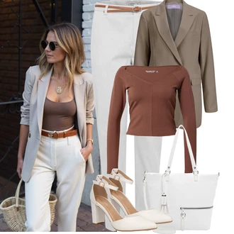 Letadlo Outfit s Červená/Šedá/Fialová/Hnědá Košile s dlouhým rukávem/Krátký top/Košilový top/Jednoduchý top/Top Na Party/Krátký Top/Sportovní top/Pletený top Abercrombie & Fitch, Bílá/Krémová Letní Bota/Sandál s podpatkem/Pohodlná lodička/Boty Mary Jane/Sandál Na Širokém Podpatku/Přezková bota/Lodička s T-páskem/Sandál Na Podpatku/Vintage Lodička About You "Letní outfity"