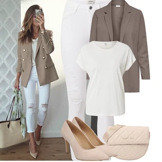 Outfit sa Siva/Smeđa/Bež/Ljubičasta JdY "Letní outfity"