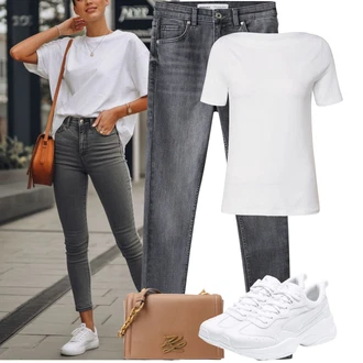 Běhání Outfit s Bílá/Krémová Bota na fitness/Tréninková bota/Tenisová bota/Běžecká bota/Gymnastická bota Puma "Letní outfity"Look: Běhání, Na Procházku, Bruslení