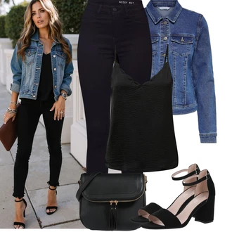 Outfit sa Crna/Bijela/Siva Majica I Top Veći Broj/Tunika/Haljina Veći Broj/Kupaći Kostim Za Veću Veličinu/Bluza Veći Broj Only "Outfit na léto"