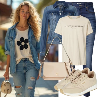 Outfit sa Plava/Svjetloplava Odijelo Modström "Ljetni izgled za svakodnevno nošenje"