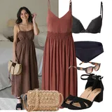 Boho Výstřih na ramena Šaty Outfity pro ženy image