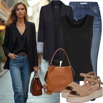Maskáčový Outfit s Béžová/Hnědá Římská sandála/Pohodlný Sandál/Platform Sandal/Sandály na hřídeli/Letní Bota/Sandál se suchým zipem/Vintage sandál/Sandál se třpytkami/Rybářská sandála bayton "Módní Letní Vzhled"