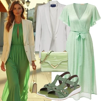 Outfit s Bílá/Krémová Krátké Sako/Smokingové sako/Pletený Sako/Teplákový blejzr/Kožená Pánská Bund/Blejzrové Bund/Elegantní Sako/Blůzové Sako/Kožená bunda pro muže/Neformální Sako Ichi "Nápadný Letní Vzhled"