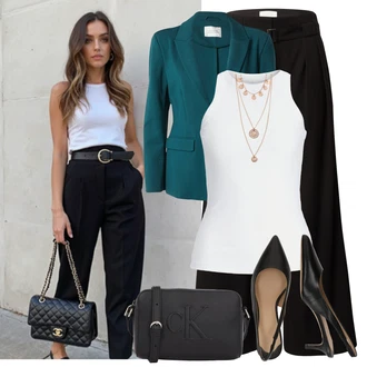 Výstřih kolem krku Outfit s Bílá/Krémová Top Halenka Bez Rukávů/Tričko s grafikou/Roláková Košile/Top bez ramínek/Tílko jjxx "Outfit na léto"