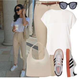 Outfit sa Bijela/Krem Majica I Top Veći Broj/Bluza i Tunika/Bluza Veći Broj Vila "Summer Outfits"