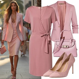 Léto Outfit s Růžová Krajkové Šaty/Ležérní Šaty/Pletené Šaty/Letní Šaty/Háčkované Šaty/Šaty Niki/Šaty s trumpetovým rukávem/Halenkové Šaty/Tunikové šaty top secret, Růžová/Fialová/Tmavě červená Bezrukávní Šaty scalpers, Růžová Sandál Na Podpatku/Sandál s podpatkem/Sandál Na Širokém Podpatku/Bota Na Podpatku Call it Spring, Růžová Taška Na Příruční Zavazadlo/Taška Na Notebook/Taška na Macbook/Taška Na Notebook/Kufr/Cestovní Taška Ucon Acrobatics "Outfit pro Léto"