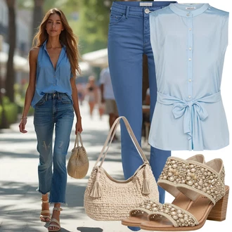 Outfity pro léto Svatební host s Zlatý/Béžová/Hnědá Sandál Na Širokém Podpatku/Přezková bota/Sandál s podpatkem/Bota Na Podpatku/Elegantní Bota/Sandál Na Podpatku/Letní Bota boto "Perfektní pro léto"