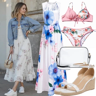 Outfit s Bílá/Černá/Krémová Platform Sandal/Teniska Chunky Tenisky/Sandál se suchým zipem/Přezková bota Timberland "Perfektní pro léto"