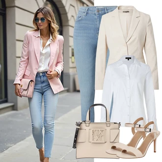 outfit mit Armani Exchange "poslovni poletni videz"