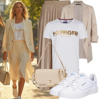 Outfit sa Bež Odijelo Pieces "Savršeno za ljeto"