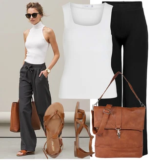 Outfit sa Bež/Smeđa Sandale Gladijator sandala/Vintage sandala/Ljetna Cipela/Sandala s Remenčićem/Rimska sandala/Sandala s T Remenom About You "Ljetno cvijeće"