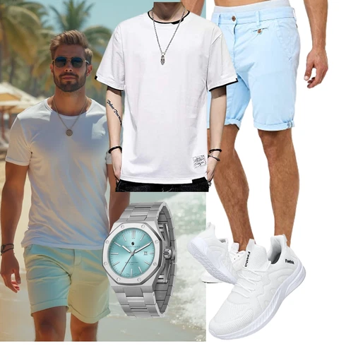 Sommer Hemd Chino Shorts Indicode kombinieren