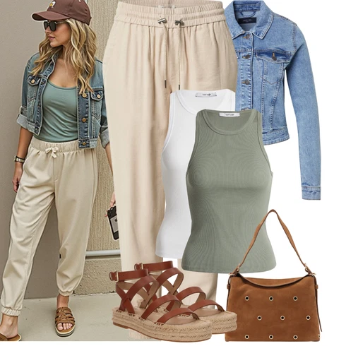 Kombinace Béžová/Khaki/Hnědá Ležérní Kalhoty/Jogger Kalhoty/Cargo Tepláky/Široká Kalhoty Baggy Kalhoty/Kožená Pánská Bund/Fleecová Kalhoty/Žerzejová Kalhoty/Navlékací Kalhoty Only